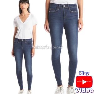 Gap Mid Rise True Skinny Jeans W/ Raw Hem